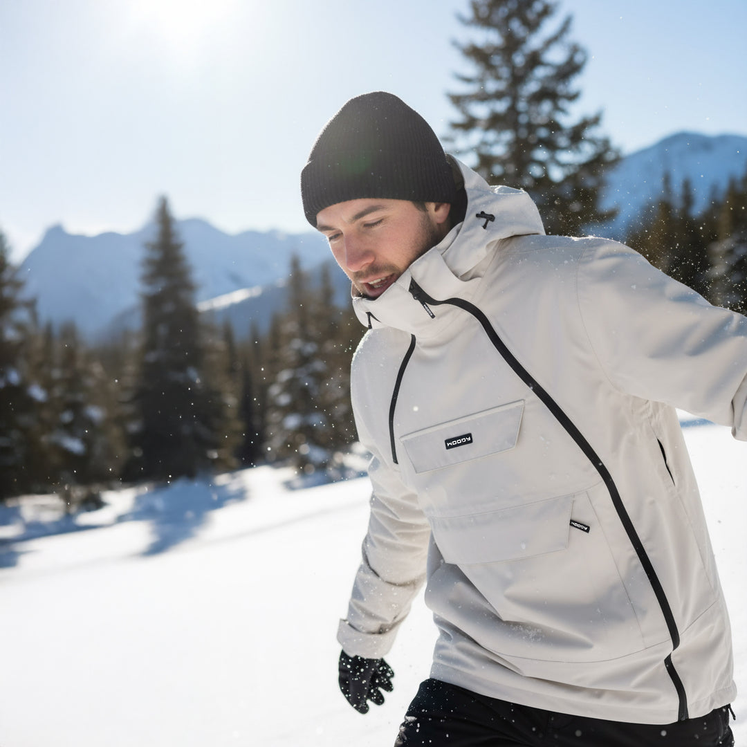 Skianorak  til mænd, Grå, miljøbillede. #color_silver-grey