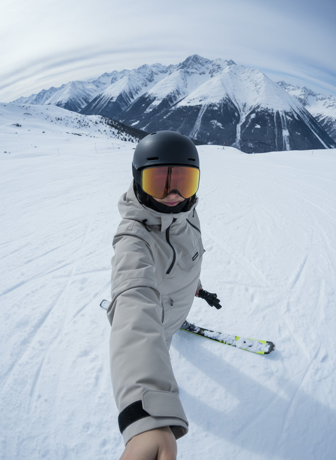 Anorak til kvinder – selfie, på model