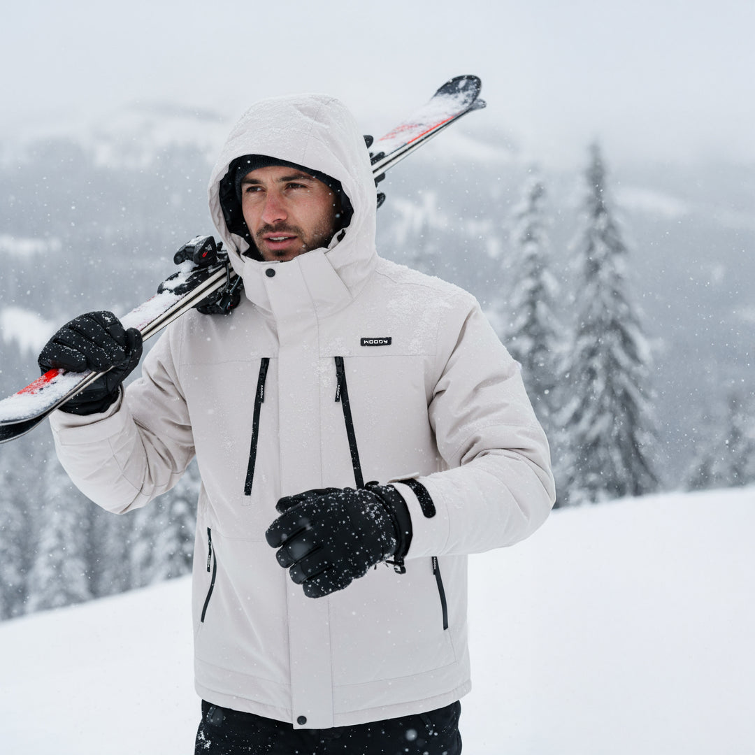 Skijakke til mænd, Grå, miljøbillede. #color_silver-grey