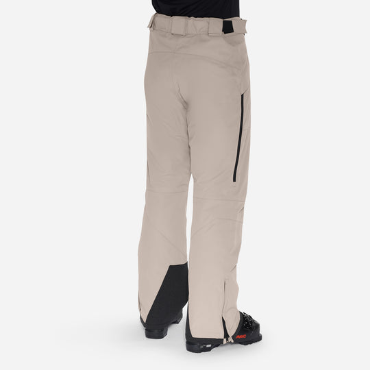 Skibukser til mænd, Beige, produktfoto. Bagfra #color_stone-greige