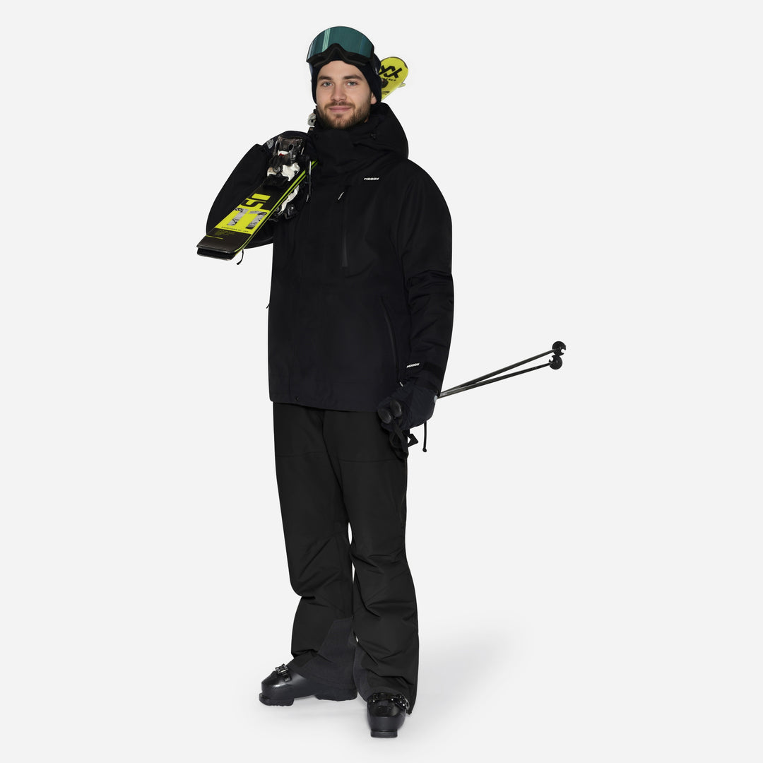 Skibukser til mænd, Sort, produktfoto. Modelbillede #color_charcoal-black