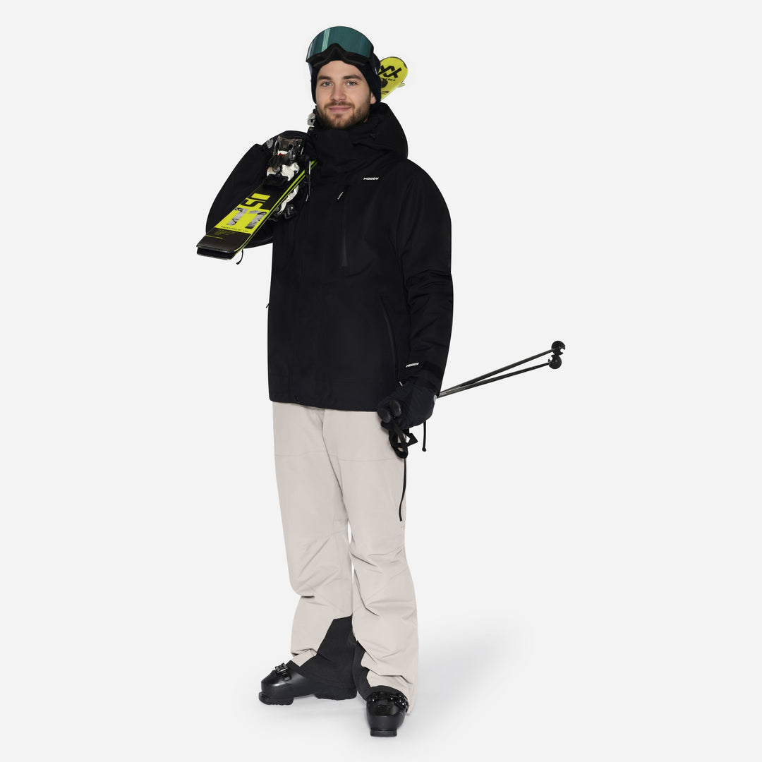 Skibukser til mænd, Grå, produktfoto.  Modelbillede #color_silver-grey