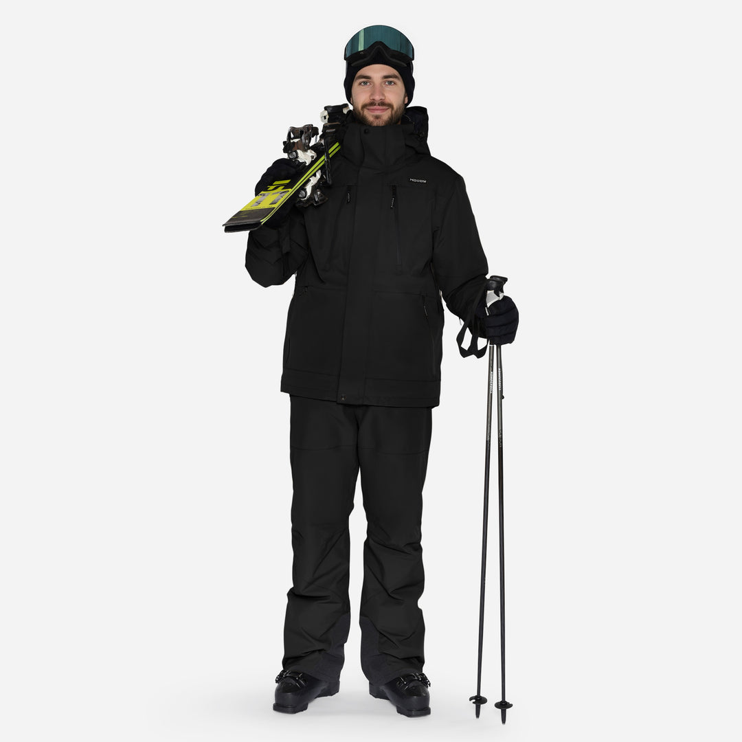 Skibukser til mænd, Sort, produktfoto. 3 #color_charcoal-black