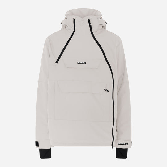 Alpine ski-anorak til mænd, Silver Grå, forfra.  #color_silver-grey