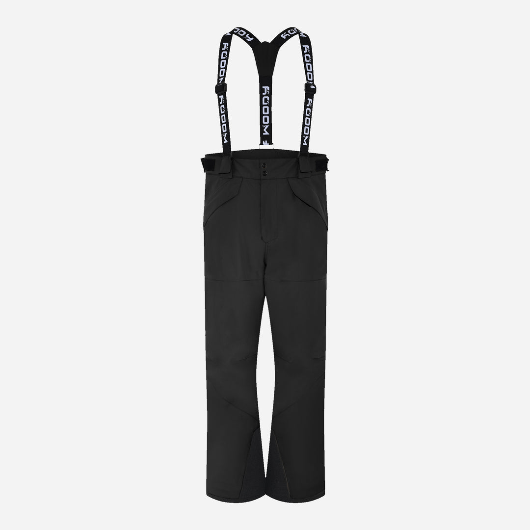 Men's Blizz Ski Pants, charcoal black, front view. #color_charcoal-black