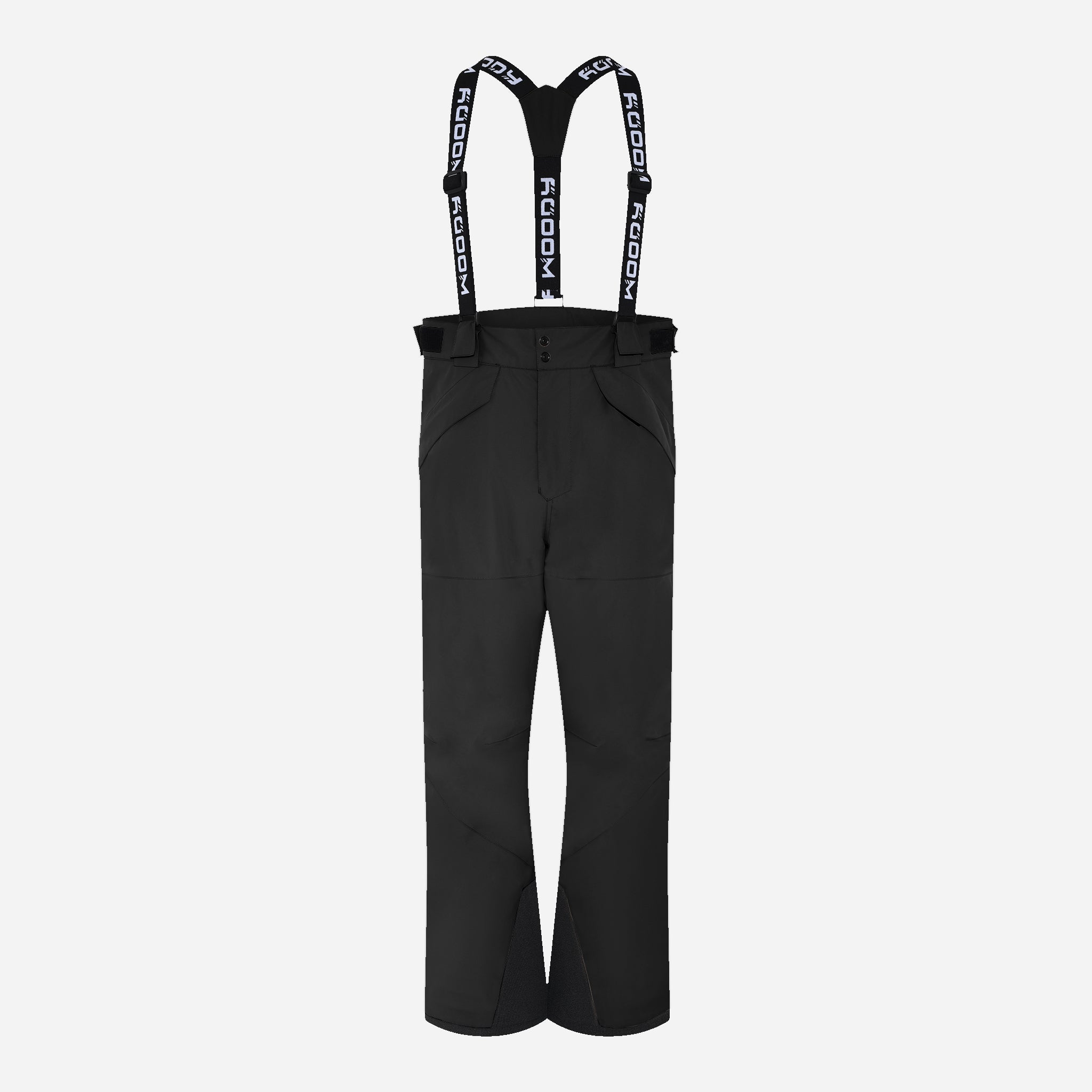 Men's Blizz Ski Pants, charcoal black, front view. #color_charcoal-black