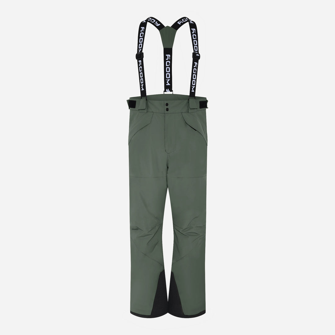 Men's Blizz Ski Pants, dark olive, front view. #color_dark-olive