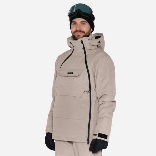 Skianorak til mænd, Beige, produktfoto. #color_stone-greige