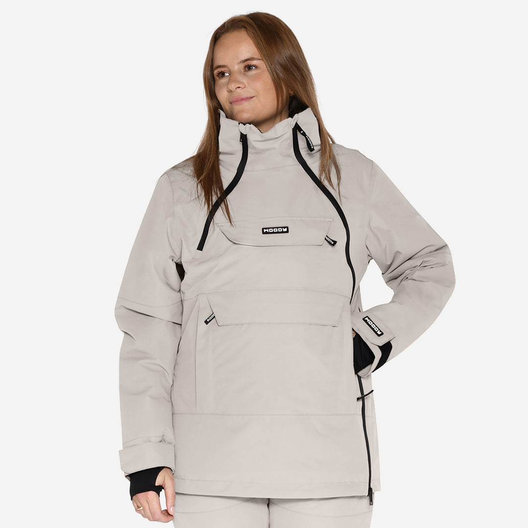 Skianorak til kvinder, Grå, produktfoto #color_silver-grey