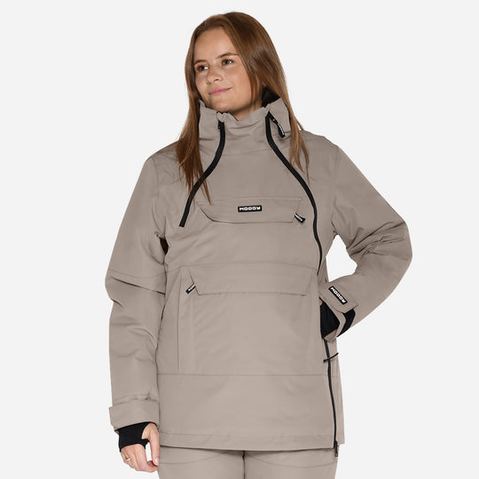 Skianorak til kvinder, Beige, produktfoto  #color_stone-greige