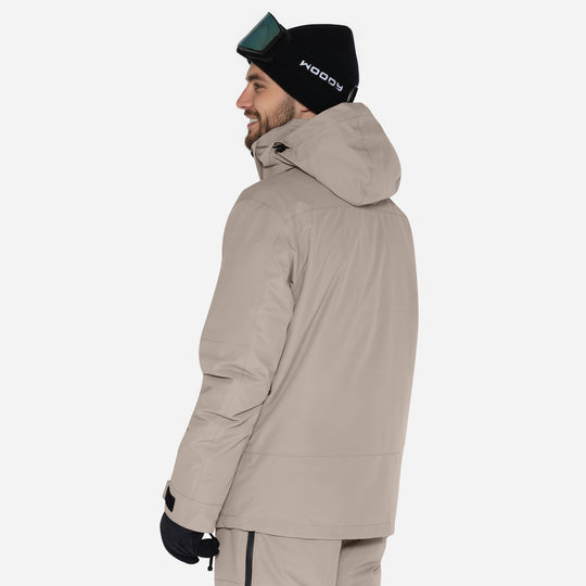 Skianorak til mænd, Beige, produktfoto.  Side #color_stone-greige