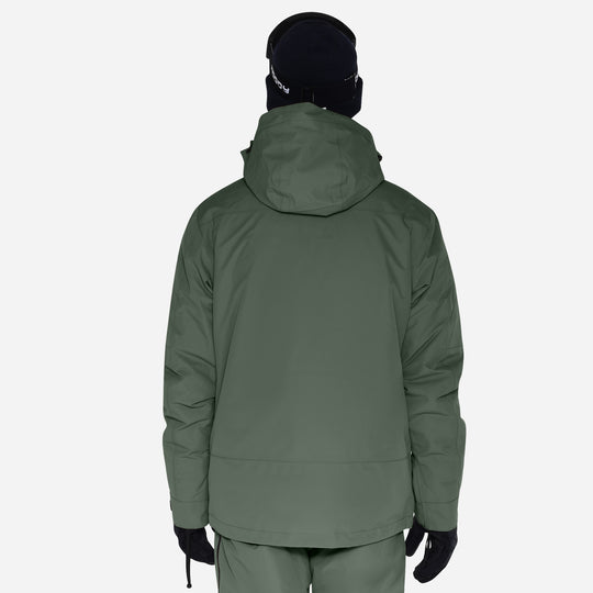 Skijakke til mænd, Mørk oliven, produktfoto3. #color_dark-olive