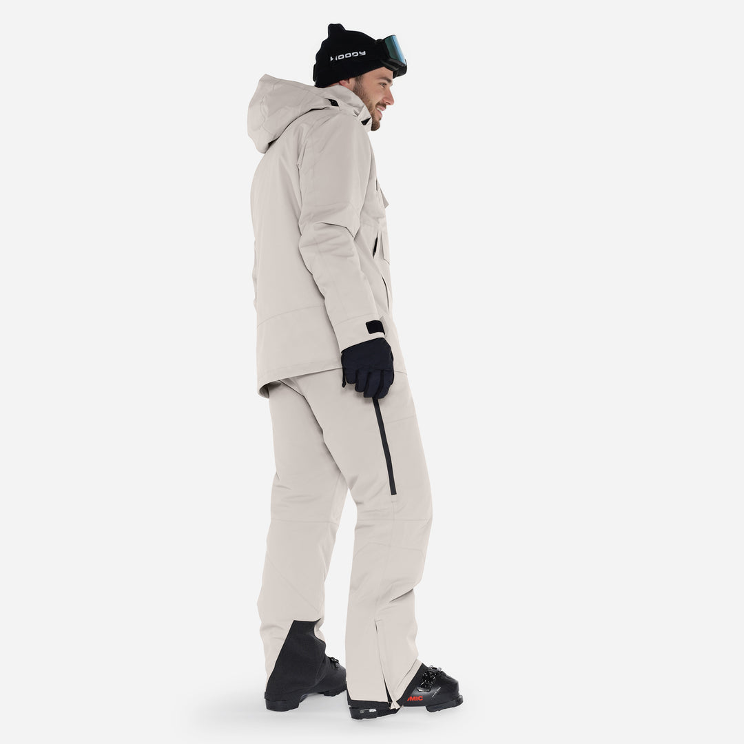 Skianorak til mænd, Grå, produktfoto.  Side 2 #color_silver-grey