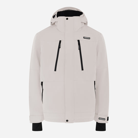 Men's Glace Ski Jacket, silver grey, front view. #color_silver-grey