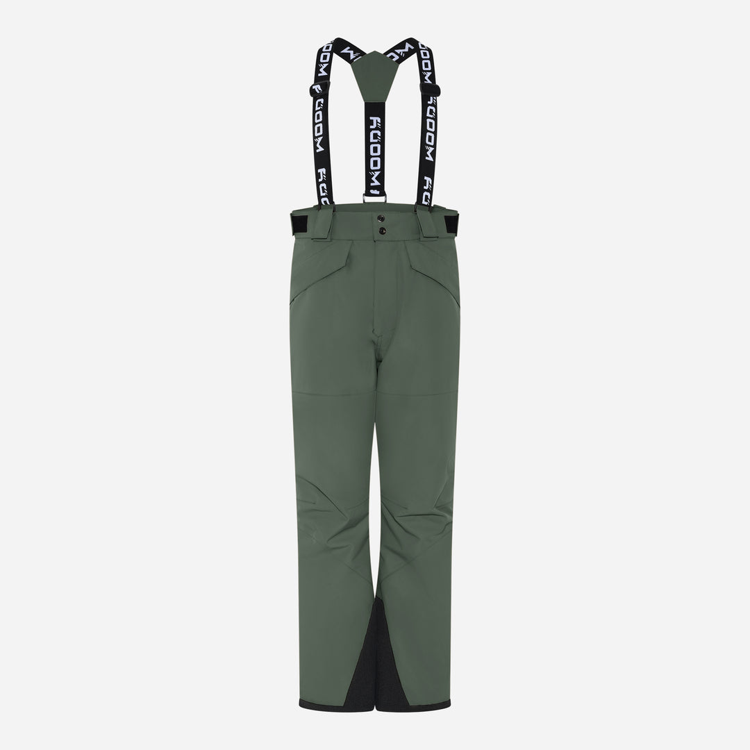 Women's Blizz Ski Pants, dark olive, front view. color_dark-olive