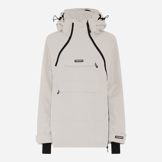 Women's Alpine Ski Anorak, silver grey, front view. #color_silver-grey