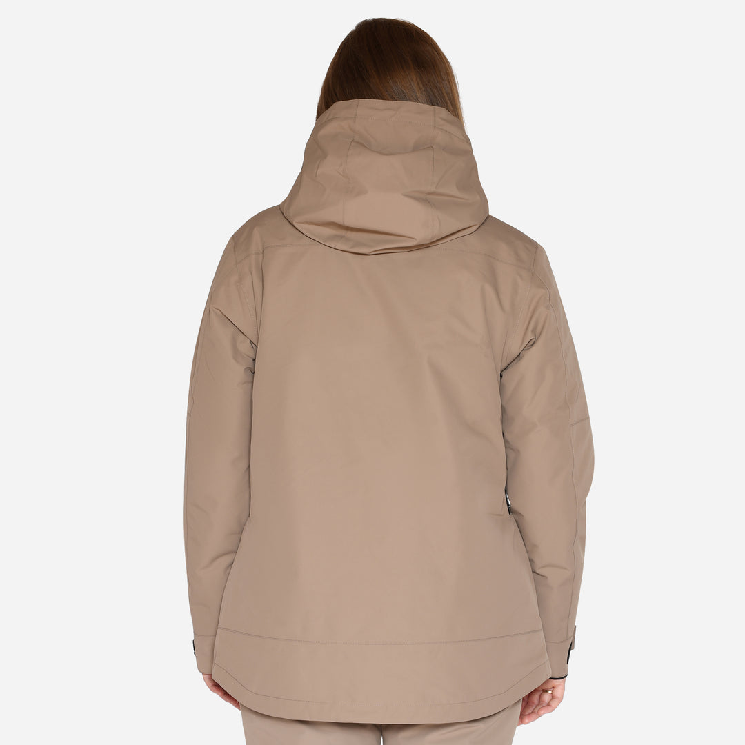 Skianorak til kvinder, Beige, produktfoto  2 #color_stone-greige