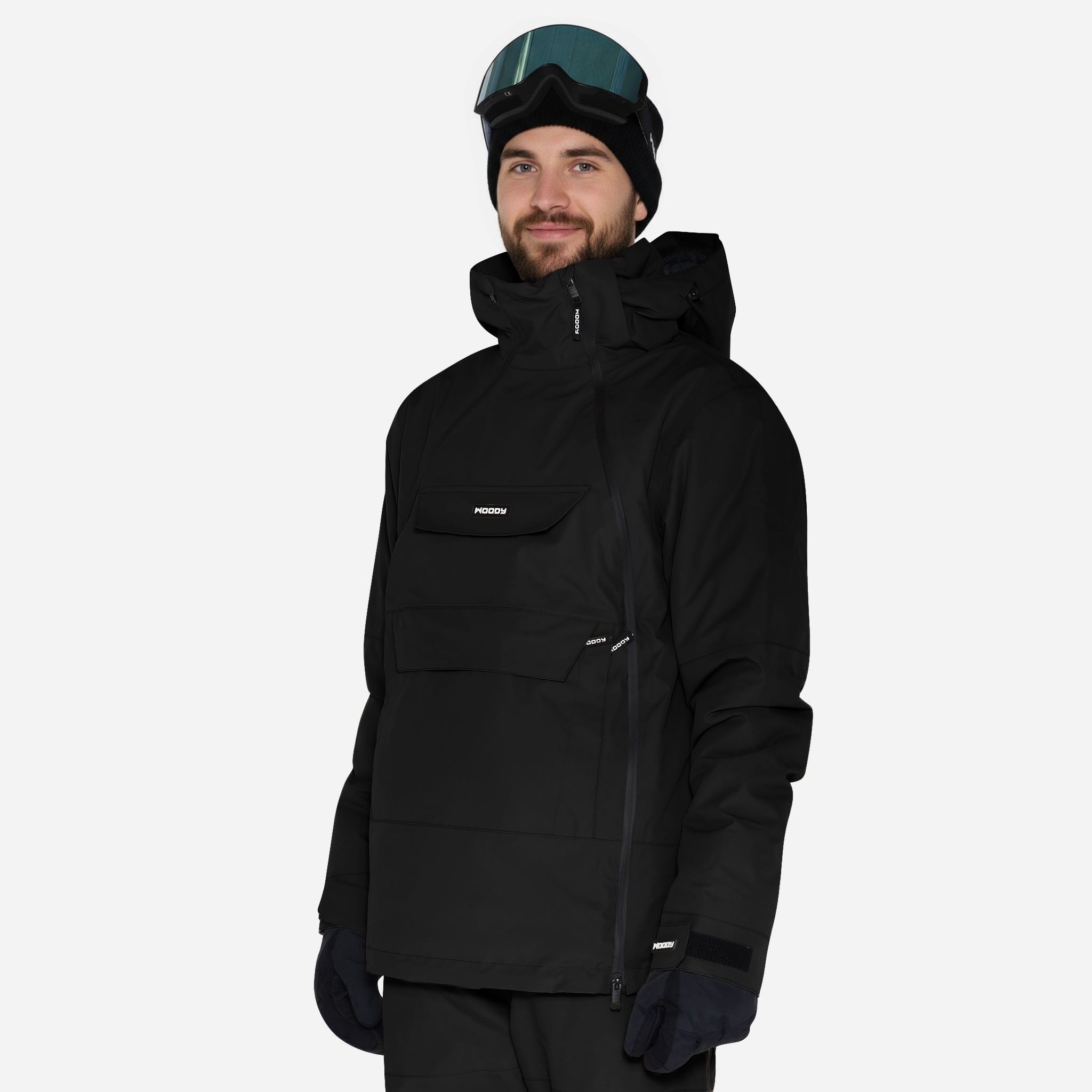 Skianorak til mænd, Sort, produktfoto. #color_charcoal-black