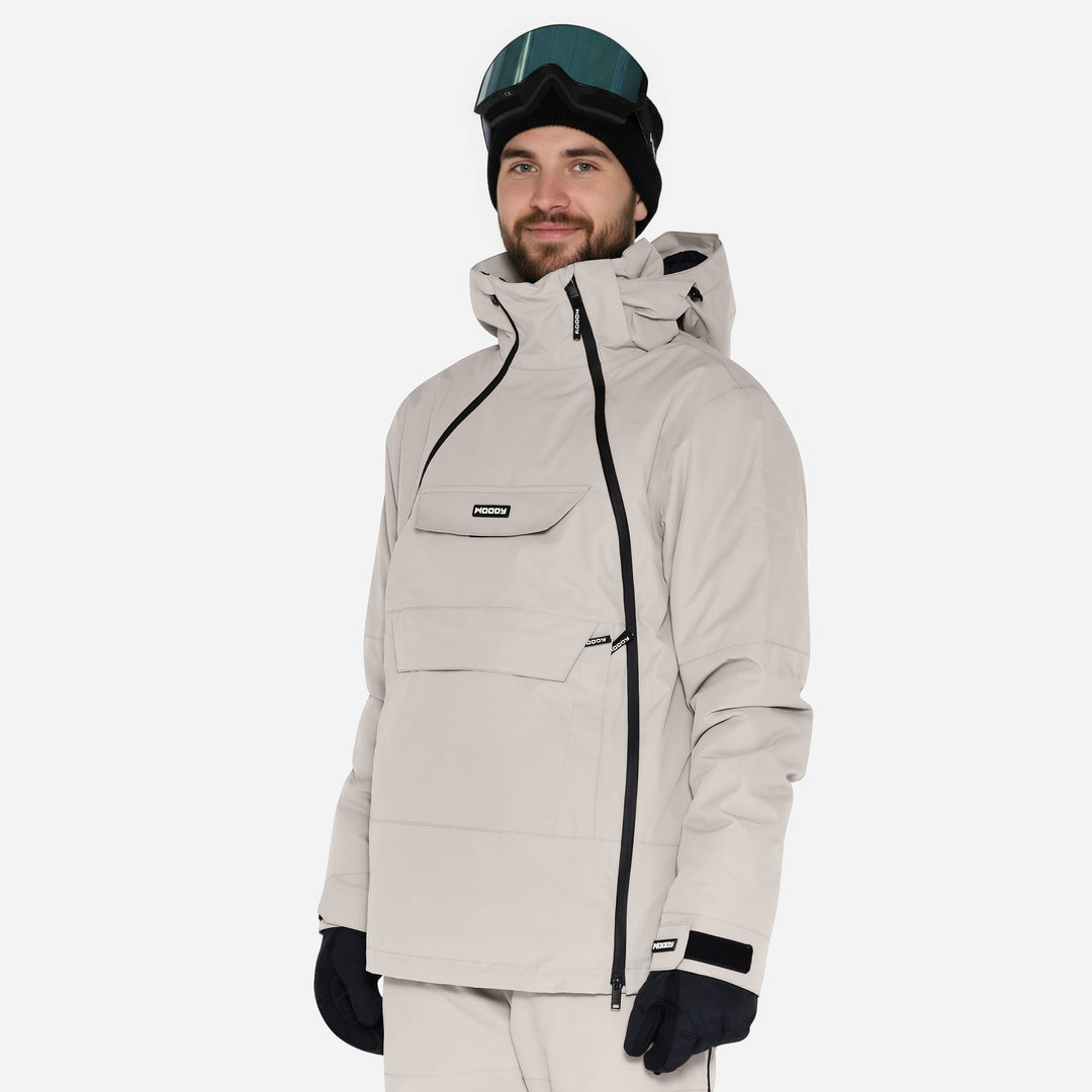 Skianorak til mænd, Grå, produktfoto. #color_silver-grey