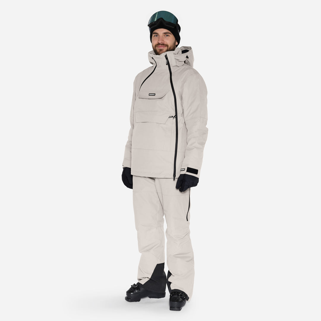 Skianorak til mænd, Grå, produktfoto. Front 2 #color_silver-grey