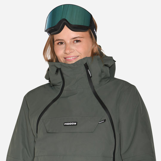 Skibriller med blå spejl-linse.  #color_ice-blue-mirror