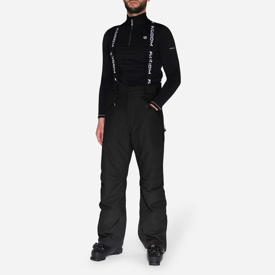 Skibukser til mænd, Sort, produktfoto.  Front #color_charcoal-black