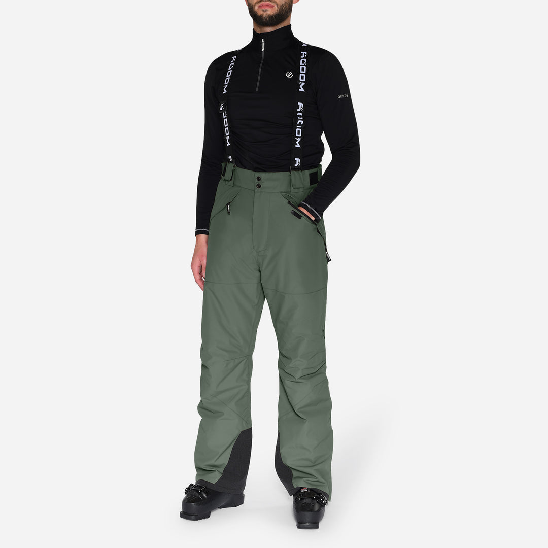 Skibukser til mænd, Mørk Oliven, produktfoto. #color_dark-olive