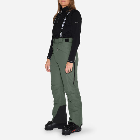 Skibukser til kvinder, Mørk oliven, produktfoto #color_dark-olive