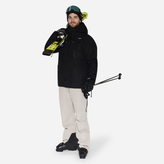 Skibukser til mænd, Grå, produktfoto.  Modelbillede #color_silver-grey