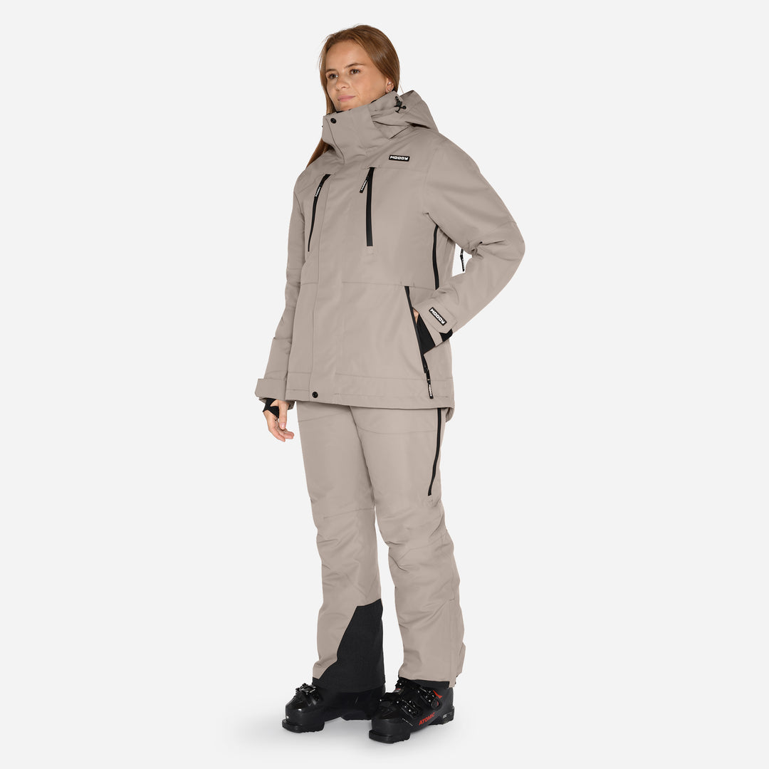 Skijakke til kvinder, Beige, produktfoto 5 #color_stone-greige