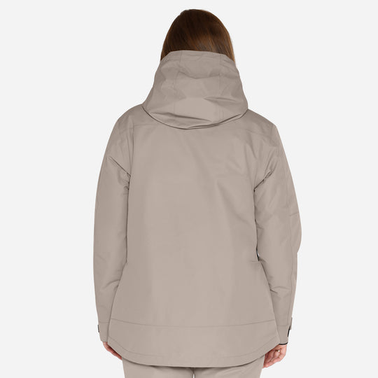 Skianorak til kvinder, Beige, produktfoto  2 #color_stone-greige