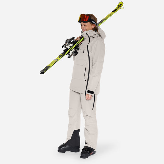 Skianorak og bukser til kvinder, Grå, produktfoto #color_silver-grey