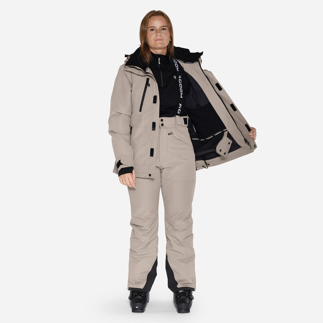 Skijakke til kvinder, Beige, produktfoto  55 #color_stone-greige